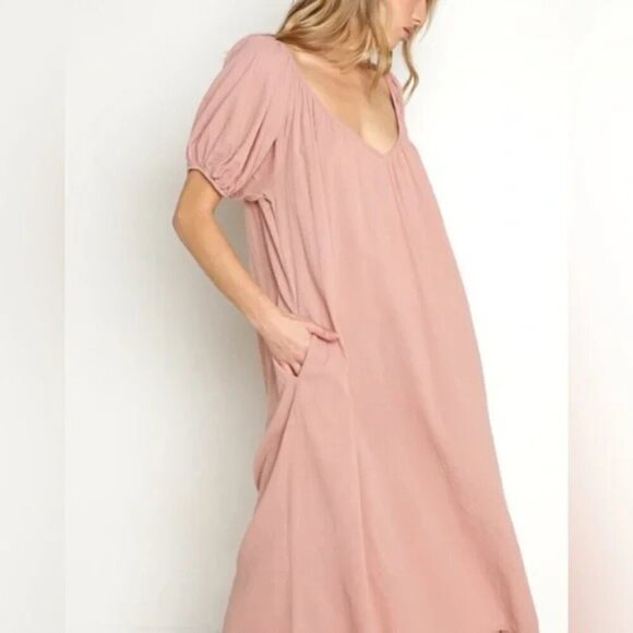 Sand Hill Cove Midi Dress in French Rose in Sz Small - Picture 3 of 7